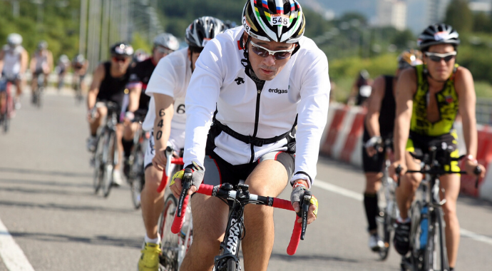 What is the average time for a Half Ironman?